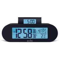 Acctim Kian Digital Alarm Clock Crescendo Alarm Date, Temperature & Humidity Display Pop Up Alarm in Charcoal