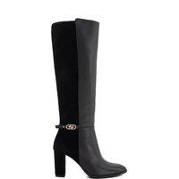 Dune London Women's 'Solia' Leather Knee High Boots in Black | Size: 3