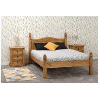 Seconique Corona 4'6 Double Bed Low Foot End in Natural