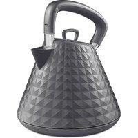 Geepas 1.5L Cordless Traditional Pyramid Electric Kettle 3000W in Grey