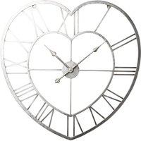 Large Metal Heart Wall Clock 70cm