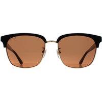 Gucci Men's Square Black & Gold Brown GG0382S