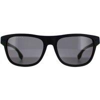 Hugo Boss Men's Rectangle Matte Black Blue Grey Polarized BOSS 1322/S