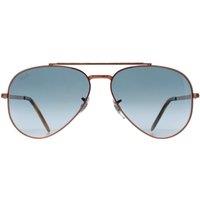 Ray-Ban Men's Aviator Polished Rose Gold Blue Gradient RB3625 New Aviator