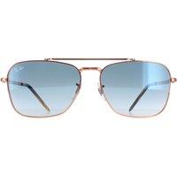 Ray-Ban Men's Square Rose Gold Blue Gradient RB3636 New Caravan