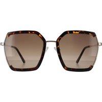 Guess Women's Rimless Dark Havana Brown Gradient GF0418