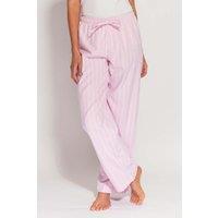 British Boxers Women's "Westwood Pink" Stripe Brushed Cotton Pyjama Trousers in Light Pink | Size: XL