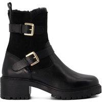 Dune London Women's 'Perform' Leather Biker Boots in Black | Size: 3