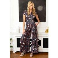 Hot Squash Women's Wideleg Jumpsuit in Teal | Size: 18