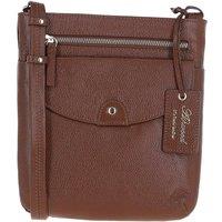Ashwood Leather Women's 'Five CB' Real Leather Cross Body Bag in Tan