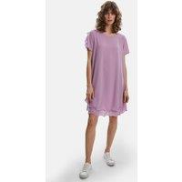 James Lakeland Women's Short Sleeve Wave Hem Dress in Pale Lilac | Size: 12