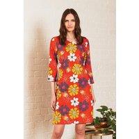 Nomads Clothing Women's Cotton Poplin Tunic Dress in Red | Size: 8