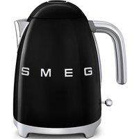 Smeg Kettle & 2 Slice Toaster Set - KLF03BLUK/TSF01BLUK Stainless Steel BLACK