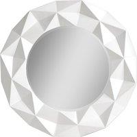 Orsina 3D Effect High Gloss Wall Mirror in White