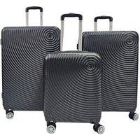 Eagles Hard Shell Suitcase 8 Wheel Luggage Case Travel Bag in Black | Size: Medium