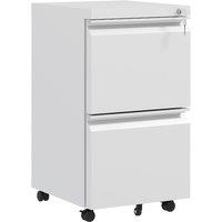 VINSETTO 2-Drawer Filing Cabinet w/ Adjustable Hanging Bar Lockable File Cabinet in White