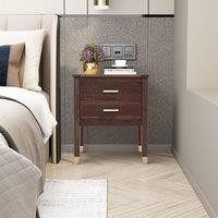 Cabinet Bits Palazzi 2 Drawer Bedside Table in Brown