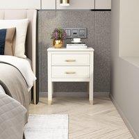 Cabinet Bits Palazzi 2 Drawer Bedside Table in Off-White