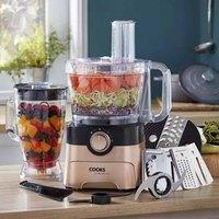 Cooks Professional Food Processor 1000W with 7 Blades - Kitchen Chopper & Blender Machine in Rose Gold