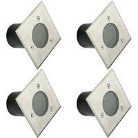 CGC Lighting Myah Four Square Small Stainless Steel Inground Or Decking Lights in Metallics