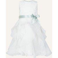Monsoon Girl's Lace Ruffle Dress in Ivory | Size: 12-13 Years