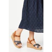 Donte Cross Strap Comfort Wedge Sandals