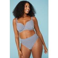 Gorgeous Stripe Padded Plunge Underwire Bikini Top