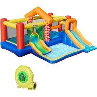 Kids Bouncy Castle with Double Slides Pool Trampoline Climbing Wall