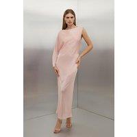 Tall Viscose Blend Sheer Panelled Slinky Knit Midaxi Dress