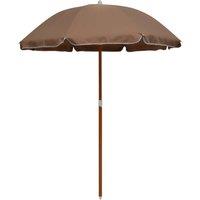 Parasol with Steel Pole 180 cm Taupe