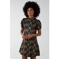 Blue Vanilla Womens Bronze Fixed Wrap Skater Dress With Tie