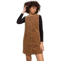 Corduroy Button Detail Pinafore Shift Dress