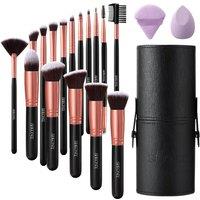 16 Pcs Memories of Gold Professional Makeup Brush Set with Beauty Egg