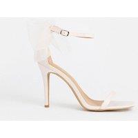 Organza Bow Barely There Heel