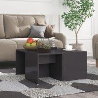 Coffee Tables 4 pcs High Gloss Grey 33x33x33 cm Engineered Wood