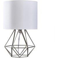 Angus Geometric Silver Table Lamp