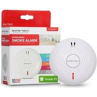 SAFE-TECH Interlinked Smoke Alarm, 10 Year Tamper-Proof Battery