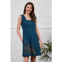 Embroidered Organic Cotton Jersey Tunic Dress