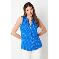 Spot Print Jersey Sleeveless Shirt