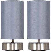 Francis Pair of Chrome Base Dimmable Touch Table Lamp