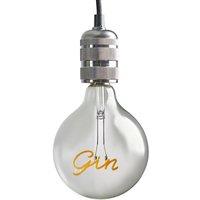 Vintage LED E27 Worded Gin Globe Light Bulb