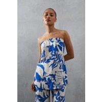 Viscose Floral Nylon Bandeau Top Co Ord