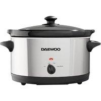 6.5 Litre Slow Cooker Stainless Steel 3 Heat Settings Dishwasher Safe Silver