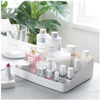 Makeup Organizer Skincare Lipstick Storage Box with 13 Compartments For Home Dormitory Office