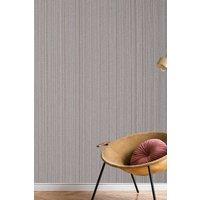 Plain Colour Textured Striped Vinyl Wallpaper Roll