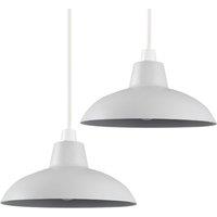 Civic Pair of Grey Ceiling Pendant Shade