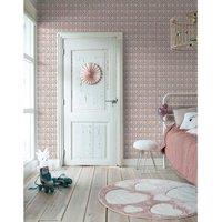 Noordwand Good Vibes Wallpaper Hexagon Pattern Pink and Purple