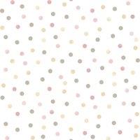 Noordwand Wallpaper Mondo baby Confetti Dots Pink, White and Brown