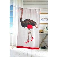 Ostrich Printed Velour 75x150cm Cotton Beach Towel