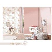 Noordwand Wallpaper Mondo baby Hug Bears Pink and Beige